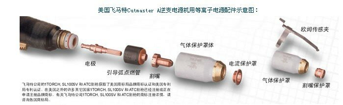 【飞马特】SL60 SL100割枪通用电极 9-8215